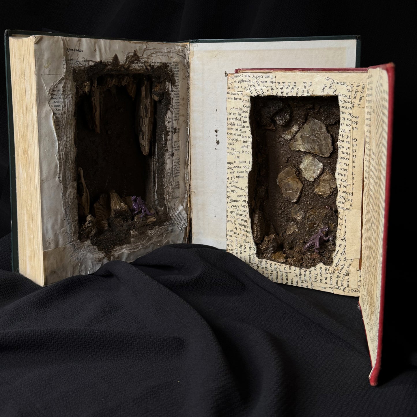 [COMING SOON] Hand-Crafted Hollow Book Vault HIDDEN TREASURES Dragon Lair, Crystal Stalagmites