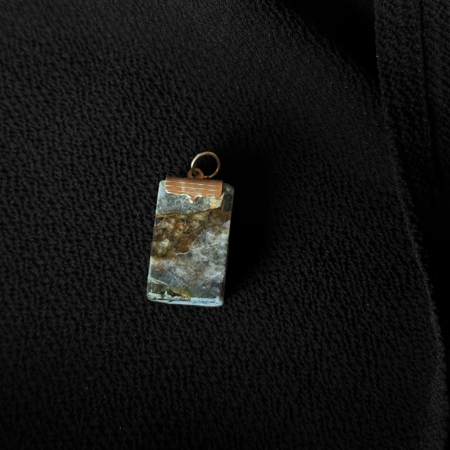 King Monarch Gold Mine Pyrite Necklace INNER EARTH Stone Resin Jewelry