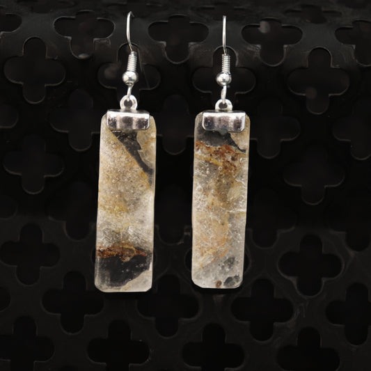 Great Plains Gypsum Earrings INNER EARTH Stone Resin Jewelry