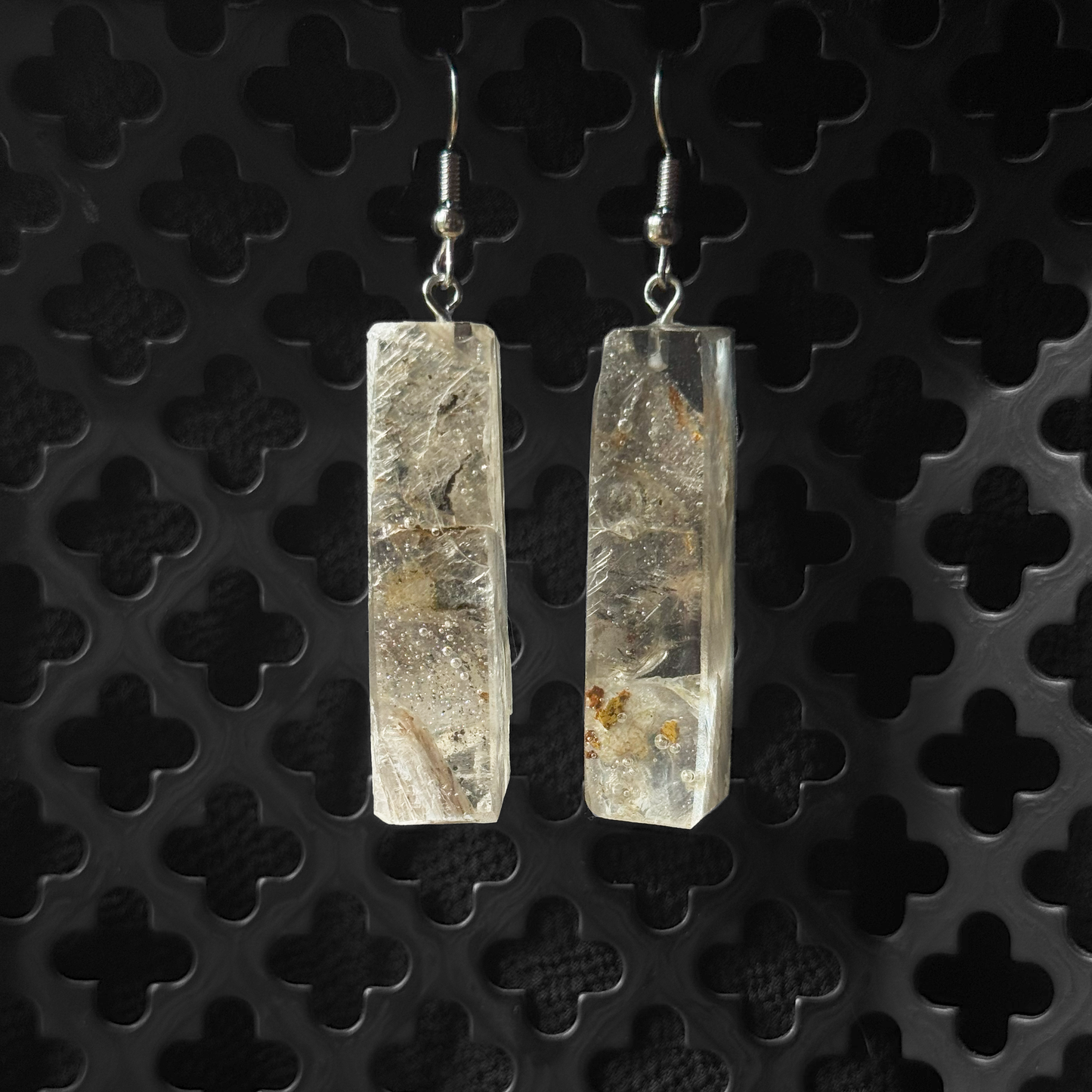 Great Plains Gypsum Earrings [MONUMENT CUT] INNER EARTH Stone Resin Jewelry