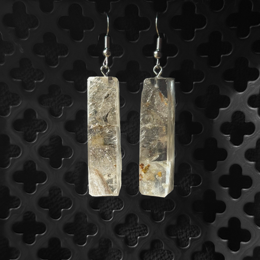 Great Plains Gypsum Earrings [MONUMENT CUT] INNER EARTH Stone Resin Jewelry