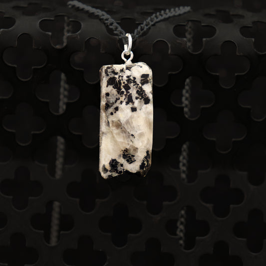 Tourmaline & Feldspar Pegmatite Stone Resin Necklaces INNER EARTH