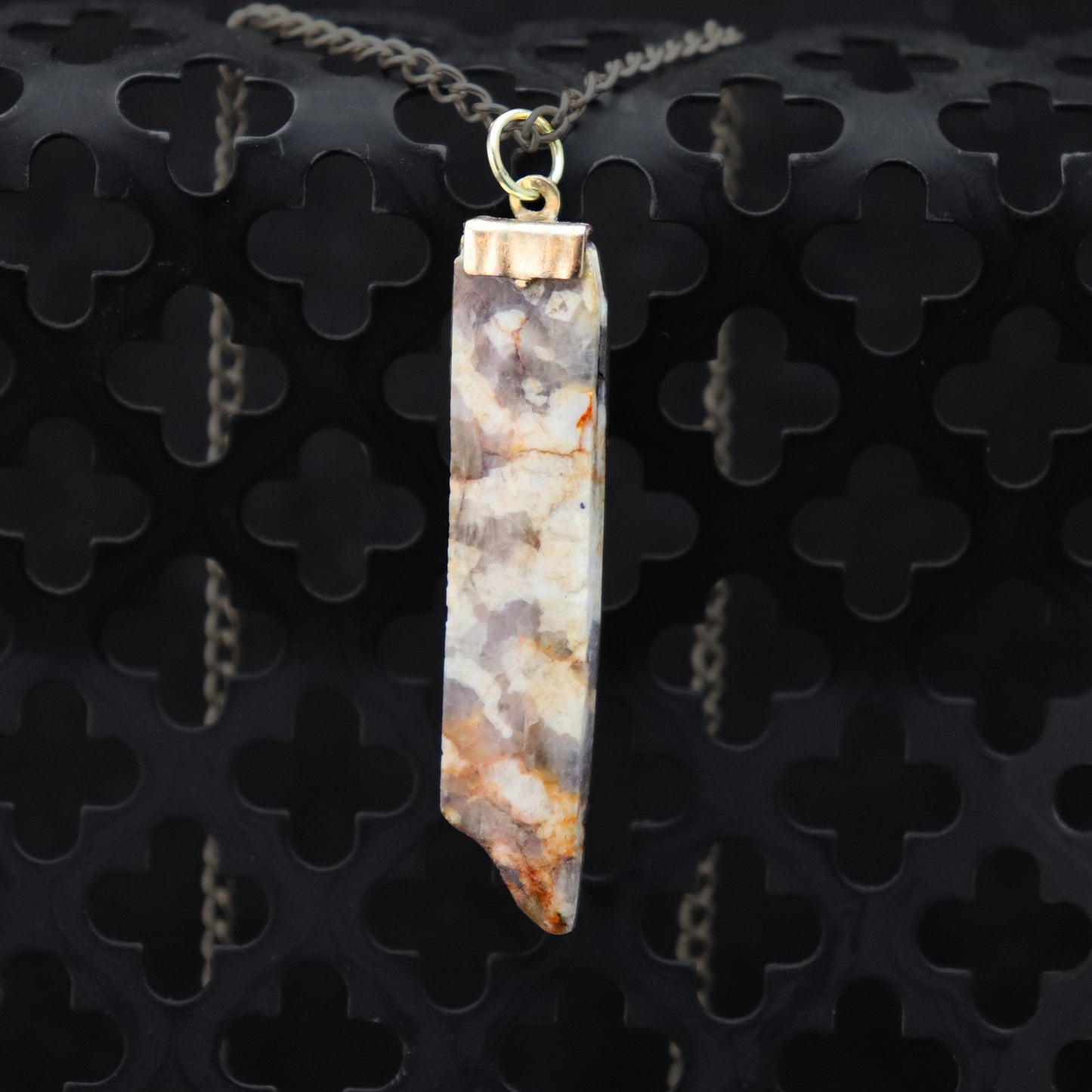 Goldfire Schist Stone Resin Necklaces INNER EARTH